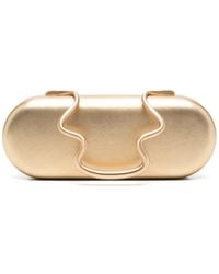 Cult Gaia - Ilaria Metallic-Finish Wave-Handle Clutch Bag - Lyst