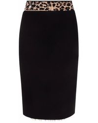 Philipp Plein - Leopard Print Waistband Skirt - Lyst