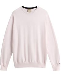Woolrich - Logo Cotton Crewneck Embroidered-Logo Sweatshirt - Lyst