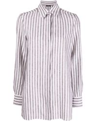 Kiton - Vertical-stripe Long-sleeve Shirt - Lyst