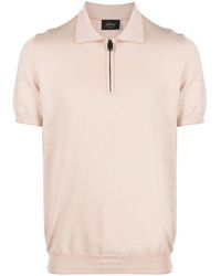 Brioni - Half-zip Knitted Polo Top - Lyst
