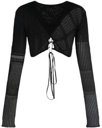 Roberta Einer - Long-Sleeve Lace-Up Top - Lyst