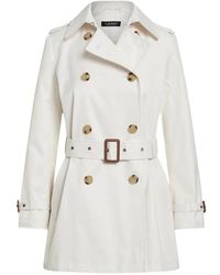 Ralph Lauren - Double-Breasted Belted Trench Coat - Lyst