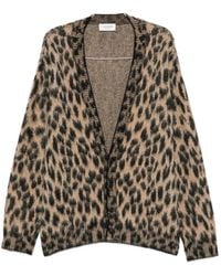 Laneus - Leopard-Print Knit Cardigan - Lyst