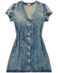 DIESEL - Mini De-Ollish-D Buttoned-Front Day Dress - Lyst