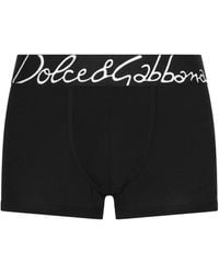 Dolce & Gabbana - Jersey-Boxershorts mit Logo-Bund - Lyst
