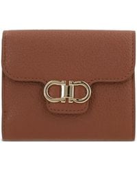 Ferragamo - Portemonnaie Mit Gancini-Schild - Lyst