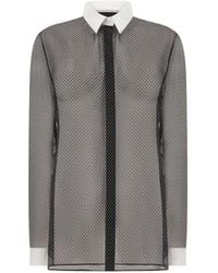 Tom Ford - Printed Losange Silk-Chiffon Shirt - Lyst