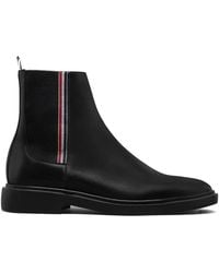 Thom Browne - Bottines Chelsea À Bande Tricolore - Lyst