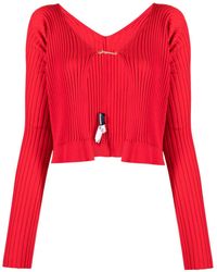 Jacquemus - Ribbed Open Cardigan - Lyst