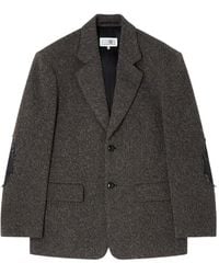 MM6 by Maison Margiela - Wool Tweed Suit Jacket - Lyst
