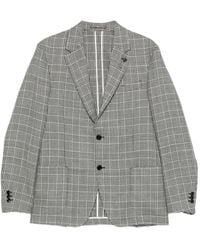 Lardini - Checked Two-Button Blazer - Lyst