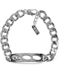 DIESEL - Oval D Curb-Chain Bracelet - Lyst