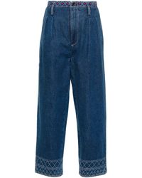 Bode - Murray High-rise Straight-leg Jeans - Women's - Cotton - Lyst