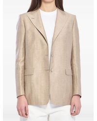 Tagliatore - Single Breasted Linen Blend Tailored Jacket - Lyst