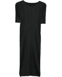 Pleats Please Issey Miyake - Pleated Long Dress - Lyst
