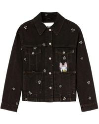 Ganni - X Disney Daisy Duck Denim Oversized Jacket - Lyst