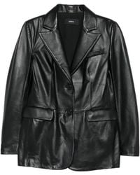 Arma - Single-Breasted Leather Blazer - Lyst