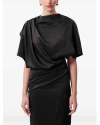 Concepto - Void Asymmetric-Drape Straight-Skirt Midi Dress - Lyst