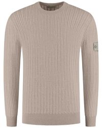 Stone Island - Pull Côtelé À Patch Logo - Lyst