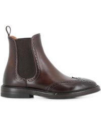 Alberto Fasciani - Brogue-Detail Leather Chelsea Boots - Lyst