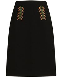 Etro - Falda de tubo con bordado floral - Lyst