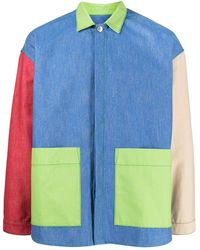 Sunnei - Cotton Patchwork Denim Shirt - Lyst