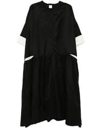 SOH - Contrast-Cuff Gathered Maxi Dress - Lyst