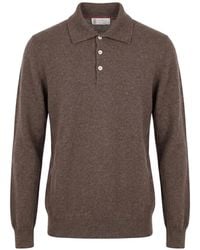 Brunello Cucinelli - Button-Down Cashmere Polo Shirt - Lyst