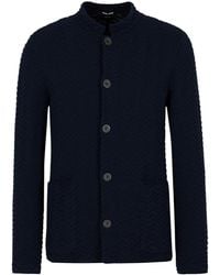 Giorgio Armani - Cárdigan con bordado en zigzag - Lyst