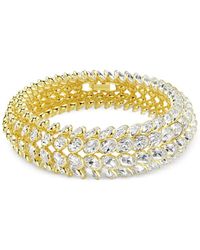 Swarovski - Idyllia Crystal-Embellished Tiered Bracelet - Lyst