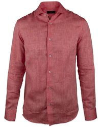 Moorer - Sorrento Mother-Of-Pearl Button Long-Sleeved Shirt - Lyst