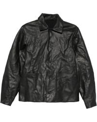 Ma+ - Button-Up Leather Jacket - Lyst