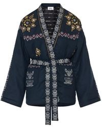 MONOKI - Rush Embroidered Sequinned Kimono - Lyst