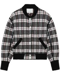 3.1 Phillip Lim - Check-pattern Wool Bomber Jacket - Lyst