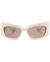 Gucci - Sonnenbrille mit geometrischem Gestell - Lyst
