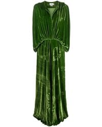 Themis Z - Kallos-Print Velvet Maxi Dress - Lyst