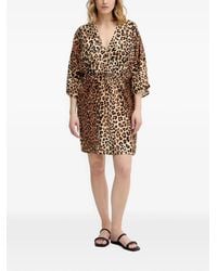 Lola Casademunt - Leopard-Print Sequin-Embellished Mini Dress - Lyst