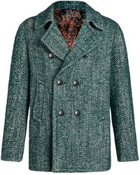 Etro - Double-Breasted Peacoat - Lyst