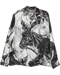 Gucci - Horse-Print Silk Shirt - Lyst