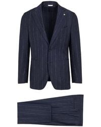Manuel Ritz - Pinstripe-Pattern Single-Breasted Suit - Lyst