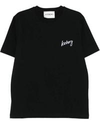 Iceberg - T-Shirt Girocollo Con Applicazione Logo - Lyst