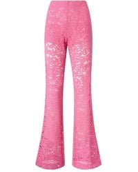 Pinko - Flared Lace Trousers - Lyst
