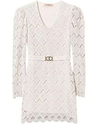 Twinset - Macramé Lace Mini Dress - Lyst