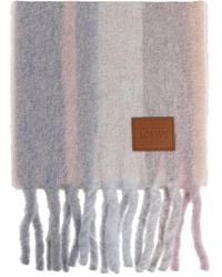 Loewe - Bufanda A Rayas Con Flecos - Lyst