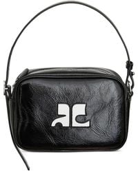 Courreges - Logo-Detail Leather Shoulder Bag - Lyst