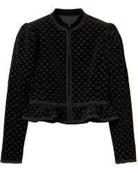 Twinset - Embroidered Velvet Jacket - Lyst