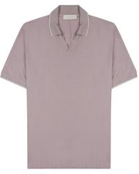LUIGI GENTILE - Tipped-Trim V-Neck T-Shirt - Lyst