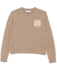 Maison Kitsuné - Bold Fox Intarsia-Knit Sweater - Lyst