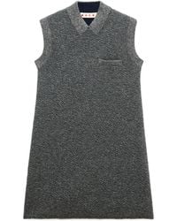 Marni - Wool Mini Dress With Lurex Detailing - Lyst